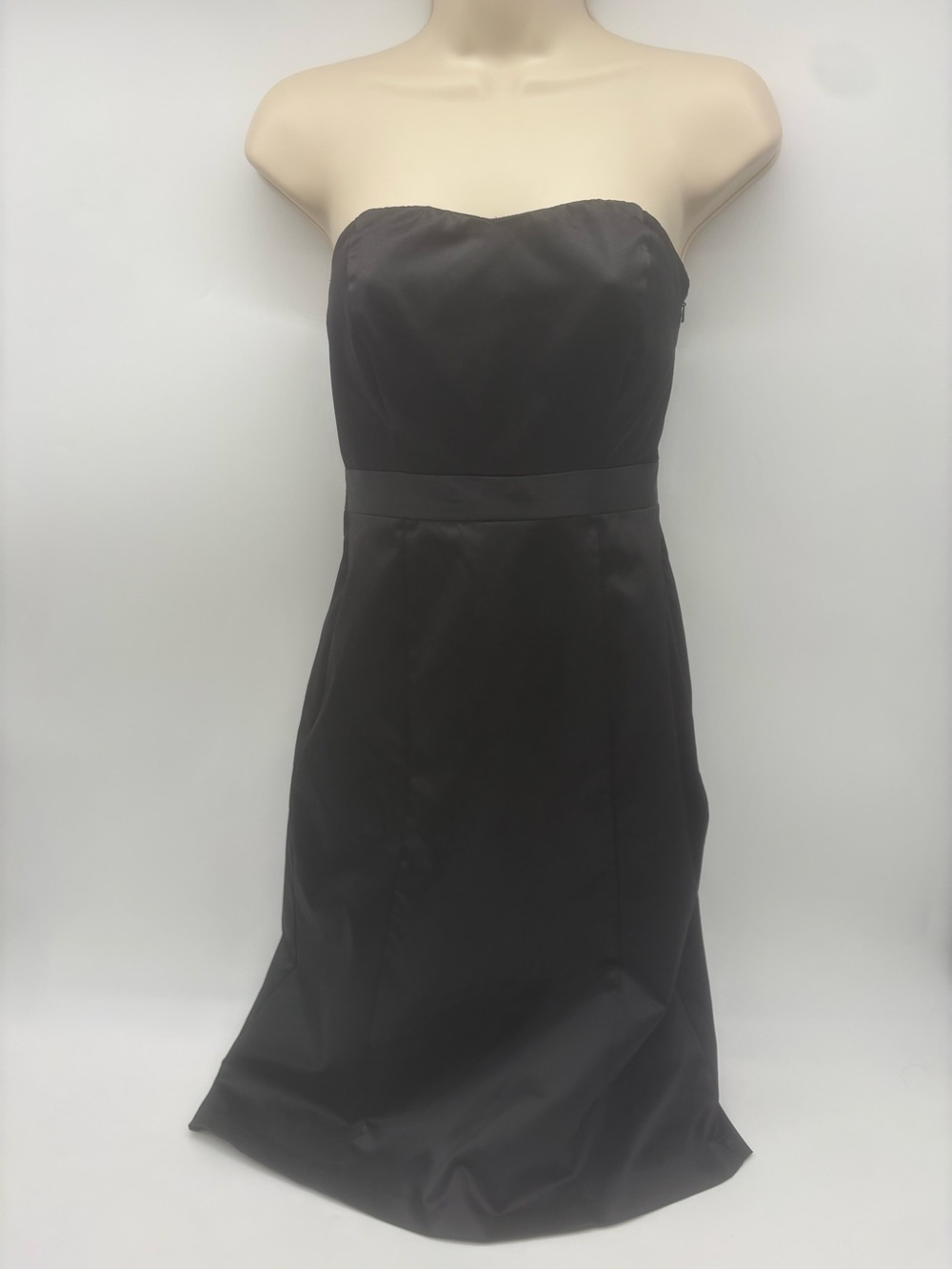 The Limited Strapless Satin Mini Dress